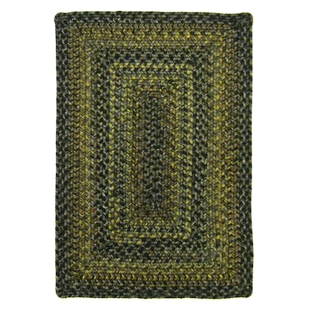 Homespice Decor 10 x 10 in. Black Forest Ultra Durable Braided Rugs, Black 621023